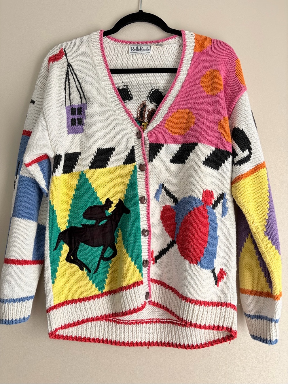 RARE Vintage Horse Race Sweater
